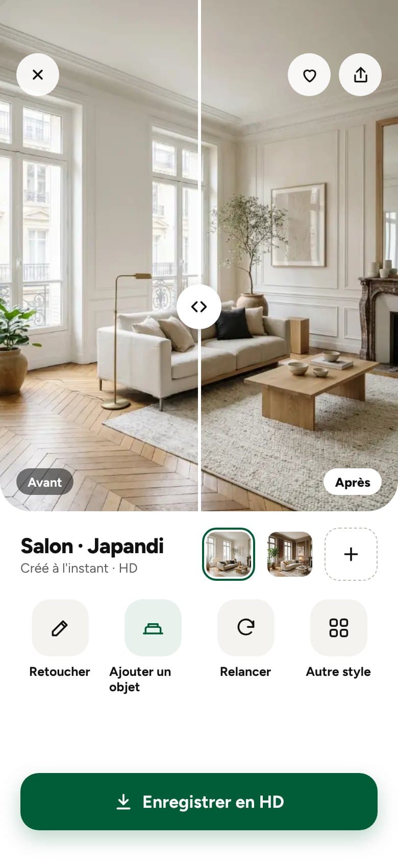 Ergebnis-Bildschirm der Redeko-App
