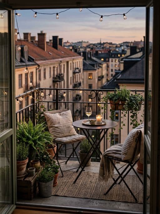 Raum im Stil Gemütlicher Balkon neu gestaltet