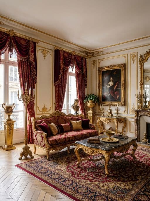 Raum im Stil Barock neu gestaltet