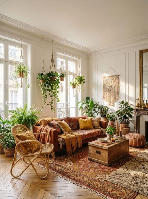 Raum im Stil Boho neu gestaltet