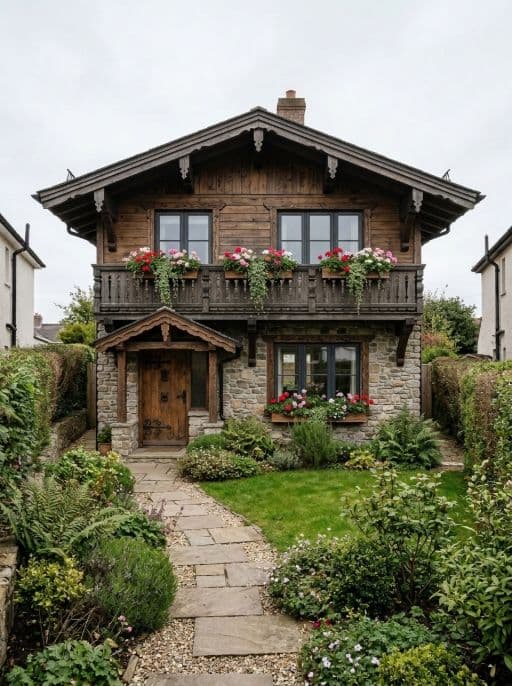 Raum im Stil Chalet neu gestaltet
