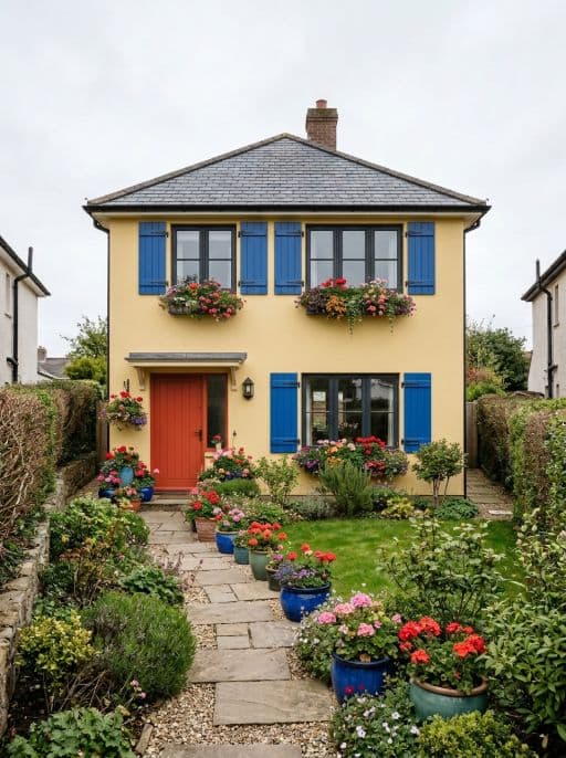 Raum im Stil Bunte Fassade neu gestaltet