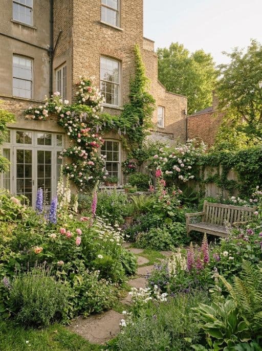 Raum im Stil Cottage-Garten neu gestaltet