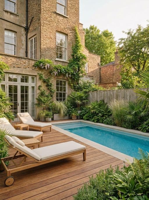 Raum im Stil Garten mit Pool neu gestaltet