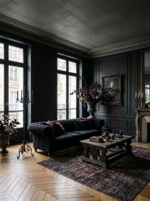 Raum im Stil Gothic Chic neu gestaltet
