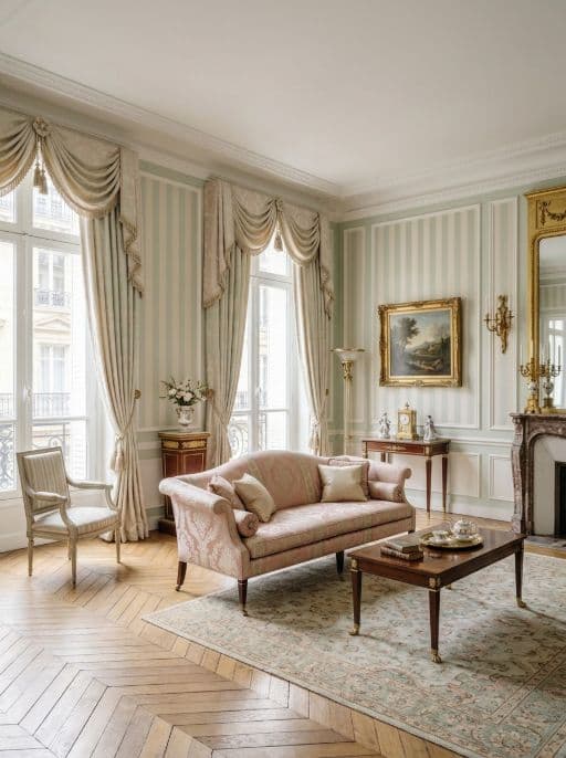 Raum im Stil Englischer Regency neu gestaltet