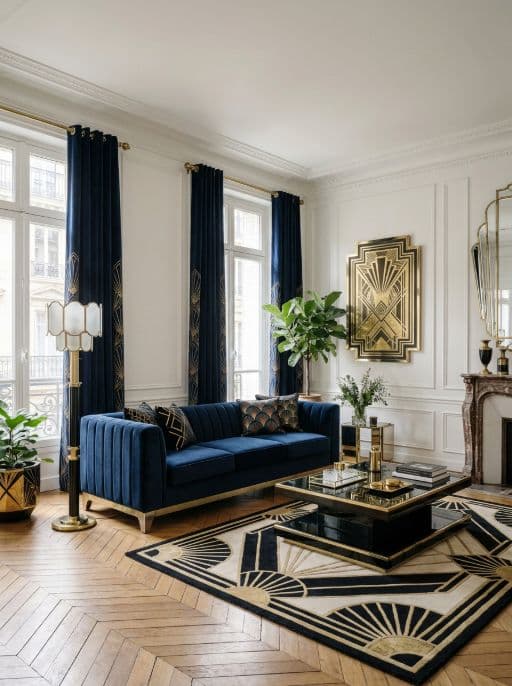 Raum im Stil Art déco neu gestaltet