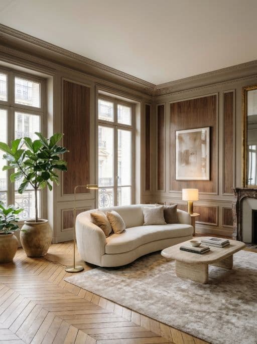 Raum im Stil Stiller Luxus neu gestaltet